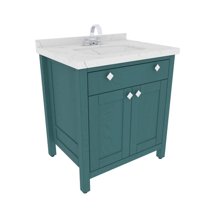 Bathroom Vanity Kardelen Bathroom Vanity-BV31TQ01 Turquoise 87 X 68 X 110 by DECOROTIKA | Souqify