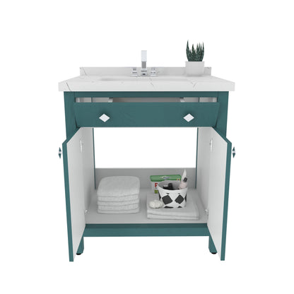 Bathroom Vanity Kardelen Bathroom Vanity-BV31TQ01 Turquoise 87 X 68 X 110 by DECOROTIKA | Souqify