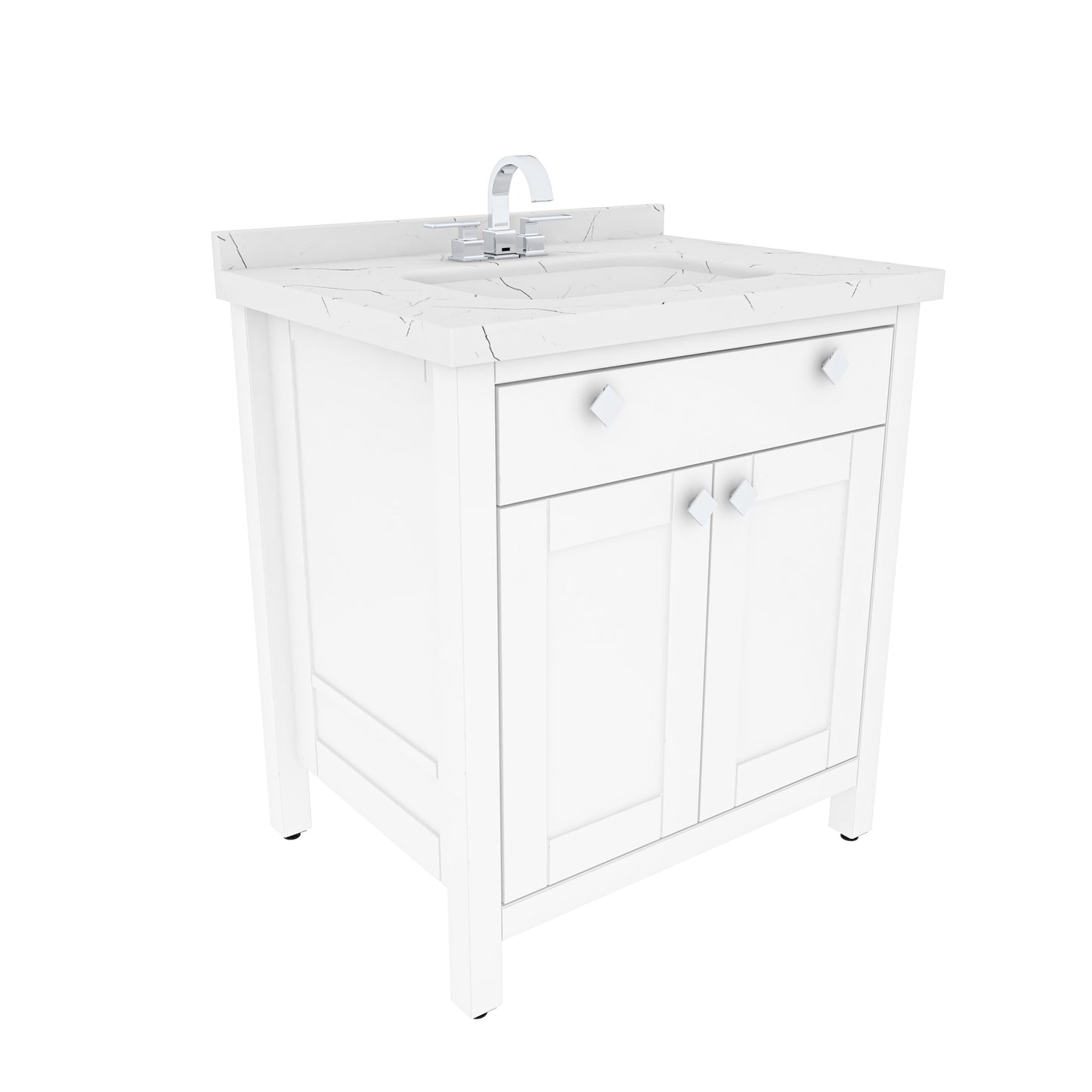 Bathroom Vanity Kardelen Bathroom Vanity-BV31WH01 White 87 X 68 X 110 by DECOROTIKA | Souqify