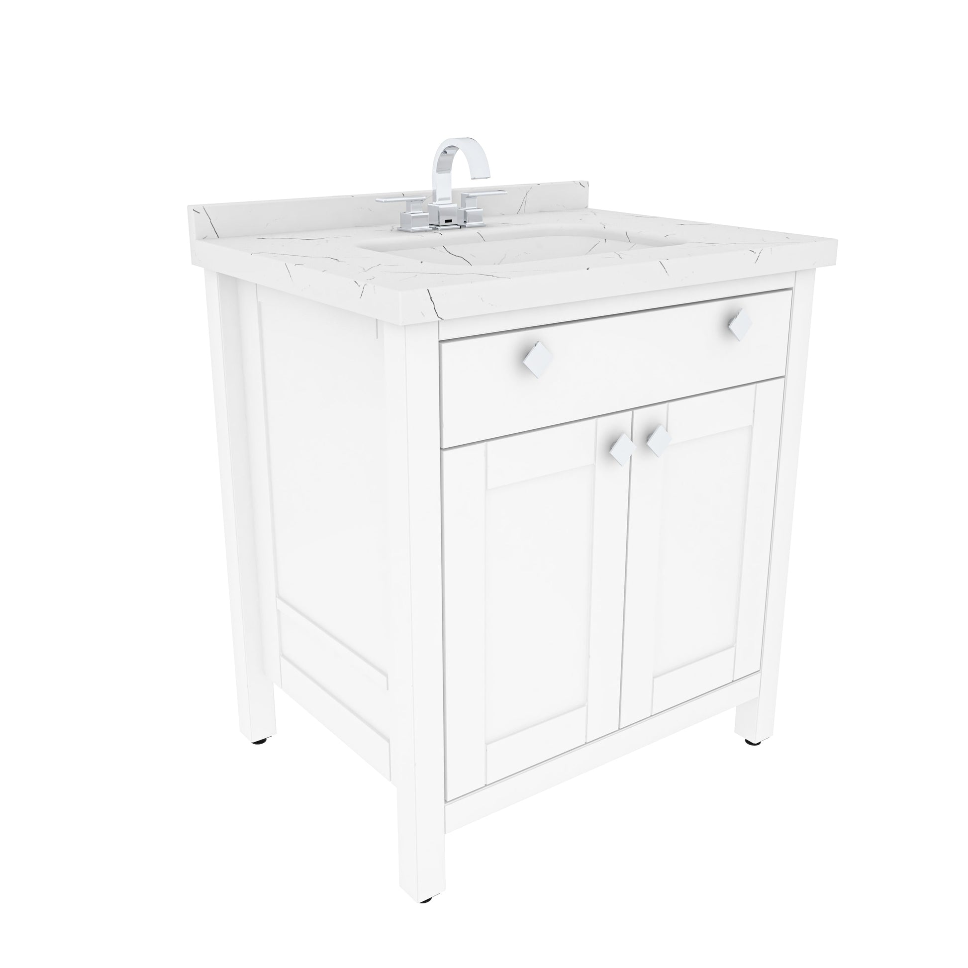 Bathroom Vanity Kardelen Bathroom Vanity-BV31WH01 White 87 X 68 X 110 by DECOROTIKA | Souqify