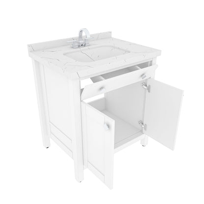 Bathroom Vanity Kardelen Bathroom Vanity-BV31WH01 White 87 X 68 X 110 by DECOROTIKA | Souqify