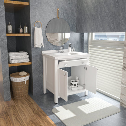 Bathroom Vanity Kardelen Bathroom Vanity-BV31WH01 White 87 X 68 X 110 by DECOROTIKA | Souqify