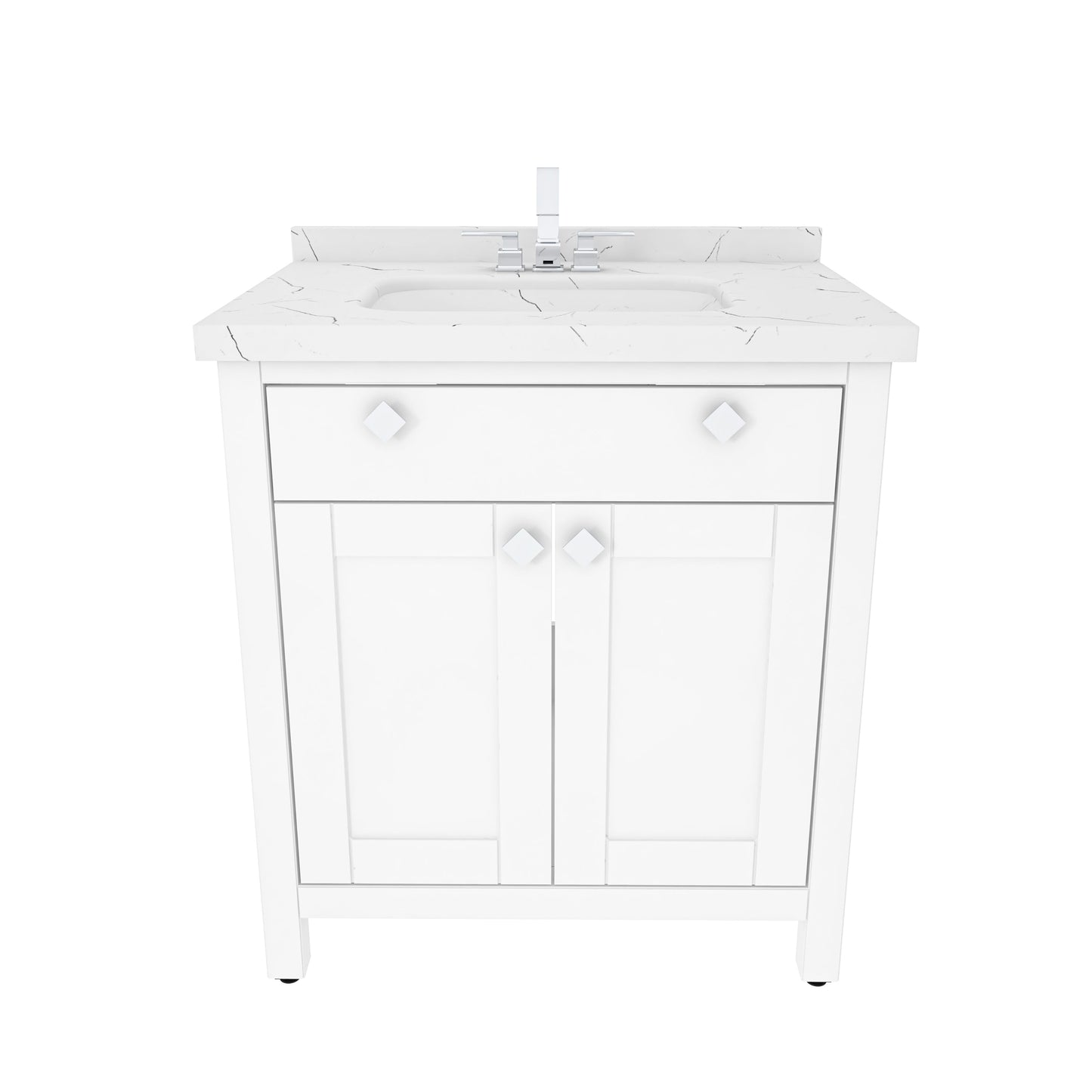 Bathroom Vanity Kardelen Bathroom Vanity-BV31WH01 White 87 X 68 X 110 by DECOROTIKA | Souqify
