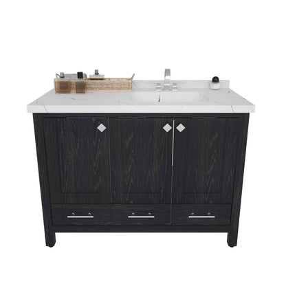 Bathroom Vanity Kardelen Bathroom Vanity-BV47DB01 Dark Blue 127 X 68 X 110 by DECOROTIKA | Souqify