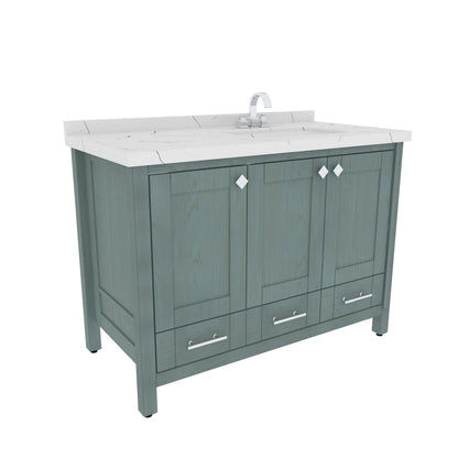 Bathroom Vanity Kardelen Bathroom Vanity-BV47SG01 Sea Green 127 X 68 X 110 by DECOROTIKA | Souqify