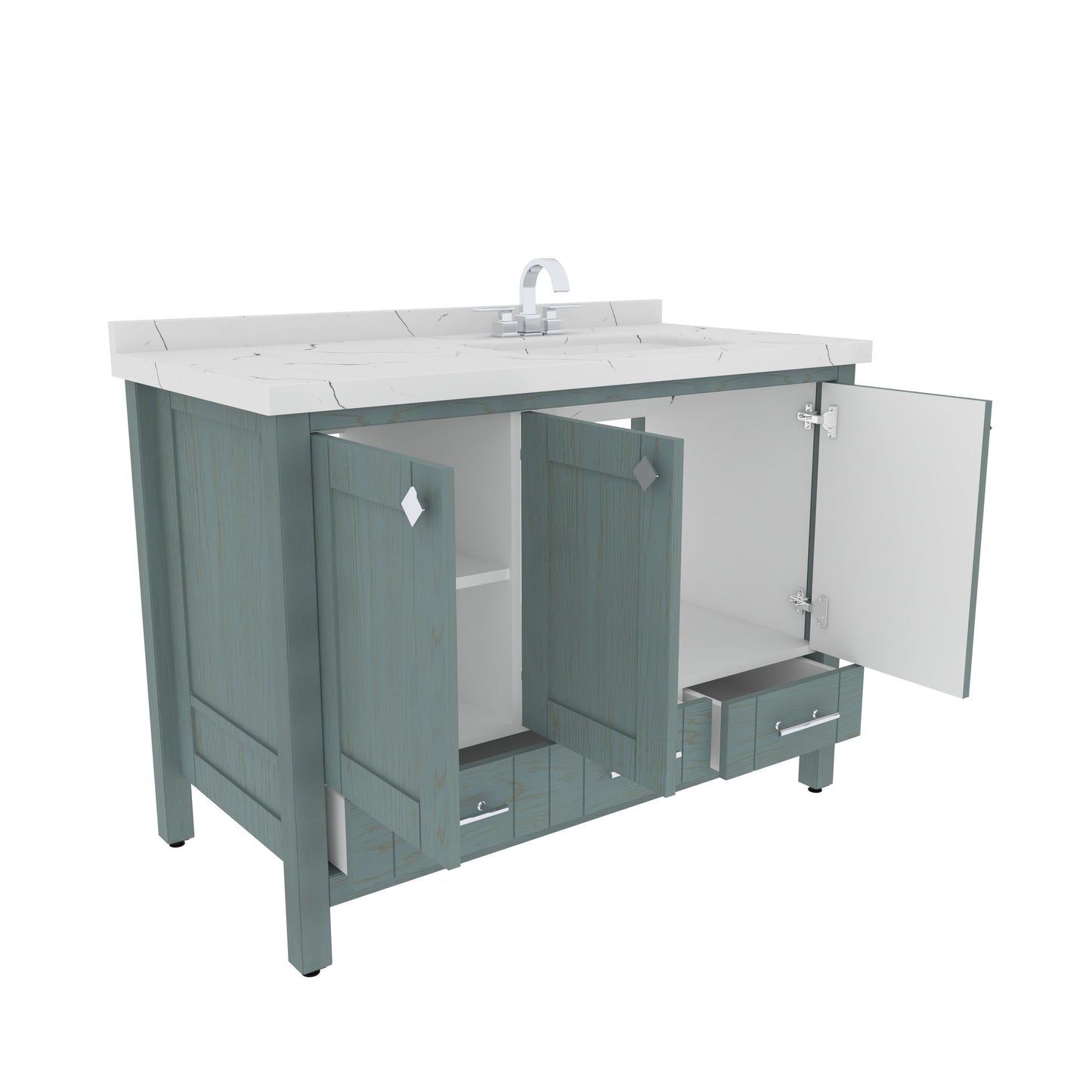 Bathroom Vanity Kardelen Bathroom Vanity-BV47SG01 Sea Green 127 X 68 X 110 by DECOROTIKA | Souqify