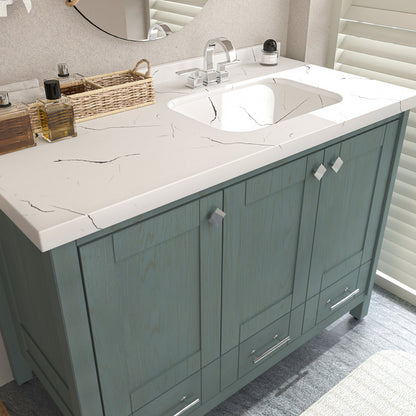 Bathroom Vanity Kardelen Bathroom Vanity-BV47SG01 Sea Green 127 X 68 X 110 by DECOROTIKA | Souqify