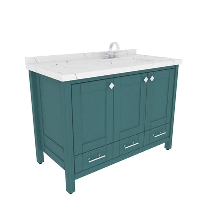 Bathroom Vanity Kardelen Bathroom Vanity-BV47TQ01 Turquoise 127 X 68 X 110 by DECOROTIKA | Souqify