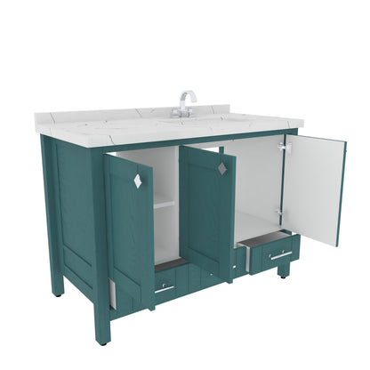Bathroom Vanity Kardelen Bathroom Vanity-BV47TQ01 Turquoise 127 X 68 X 110 by DECOROTIKA | Souqify