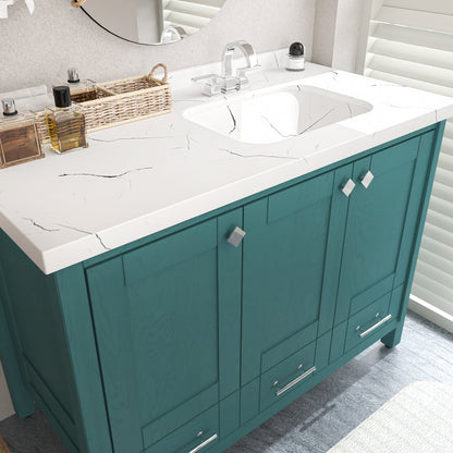Bathroom Vanity Kardelen Bathroom Vanity-BV47TQ01 Turquoise 127 X 68 X 110 by DECOROTIKA | Souqify