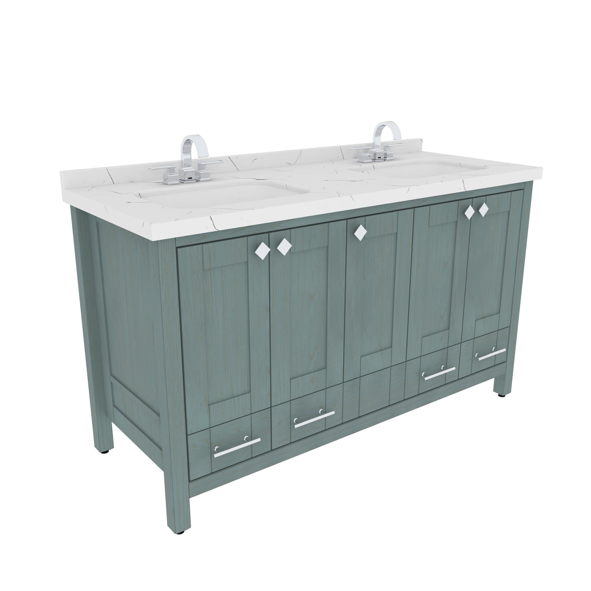 Bathroom Vanity Kardelen Bathroom Vanity-BV59SG01 Sea Green 157 X 68 X 110 by DECOROTIKA | Souqify