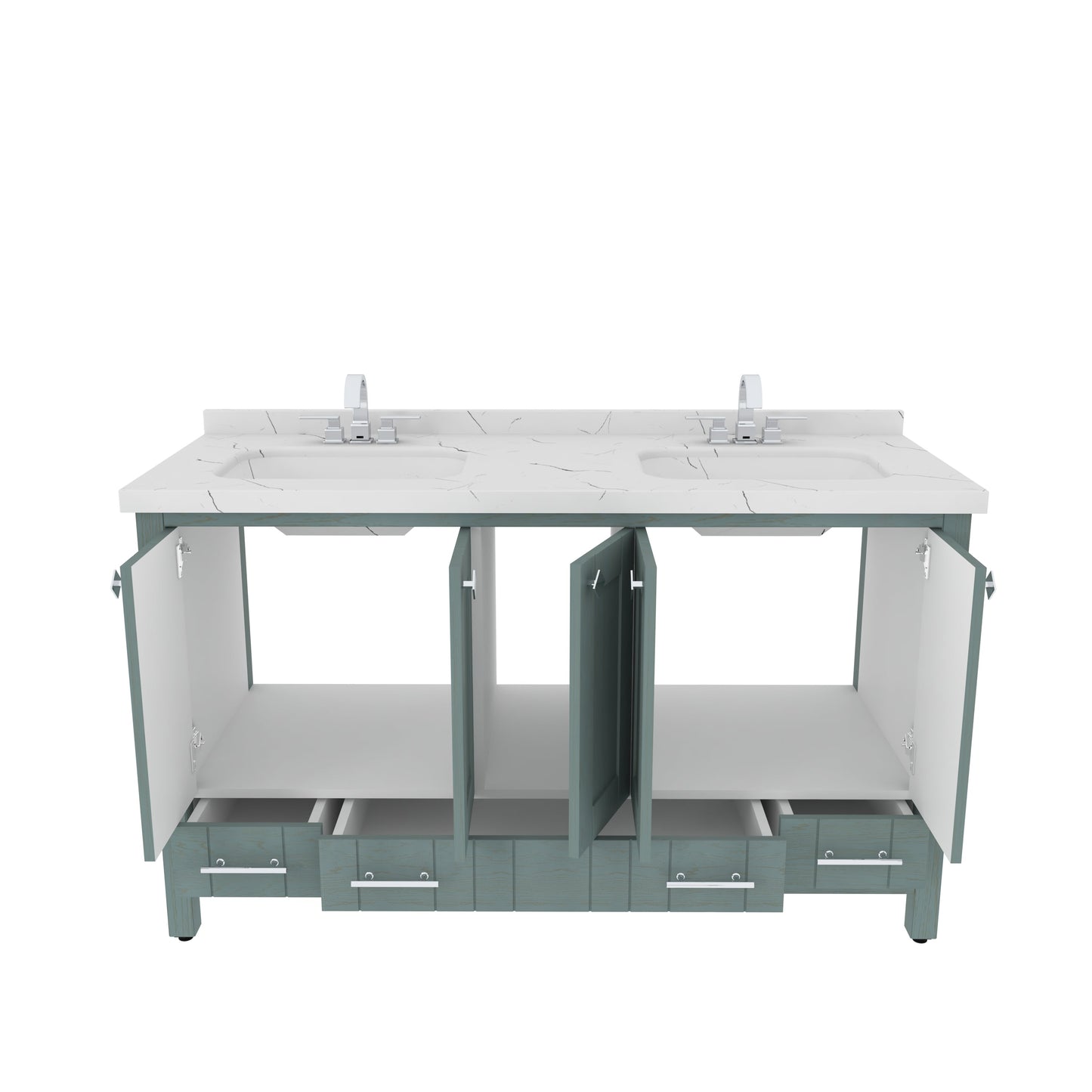 Bathroom Vanity Kardelen Bathroom Vanity-BV59SG01 Sea Green 157 X 68 X 110 by DECOROTIKA | Souqify