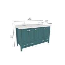 Bathroom Vanity Kardelen Bathroom Vanity-BV59SG01 Sea Green 157 X 68 X 110 by DECOROTIKA | Souqify