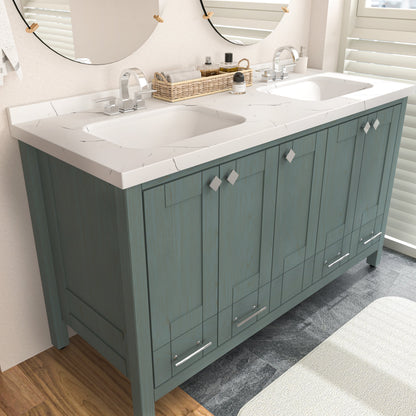 Bathroom Vanity Kardelen Bathroom Vanity-BV59SG01 Sea Green 157 X 68 X 110 by DECOROTIKA | Souqify