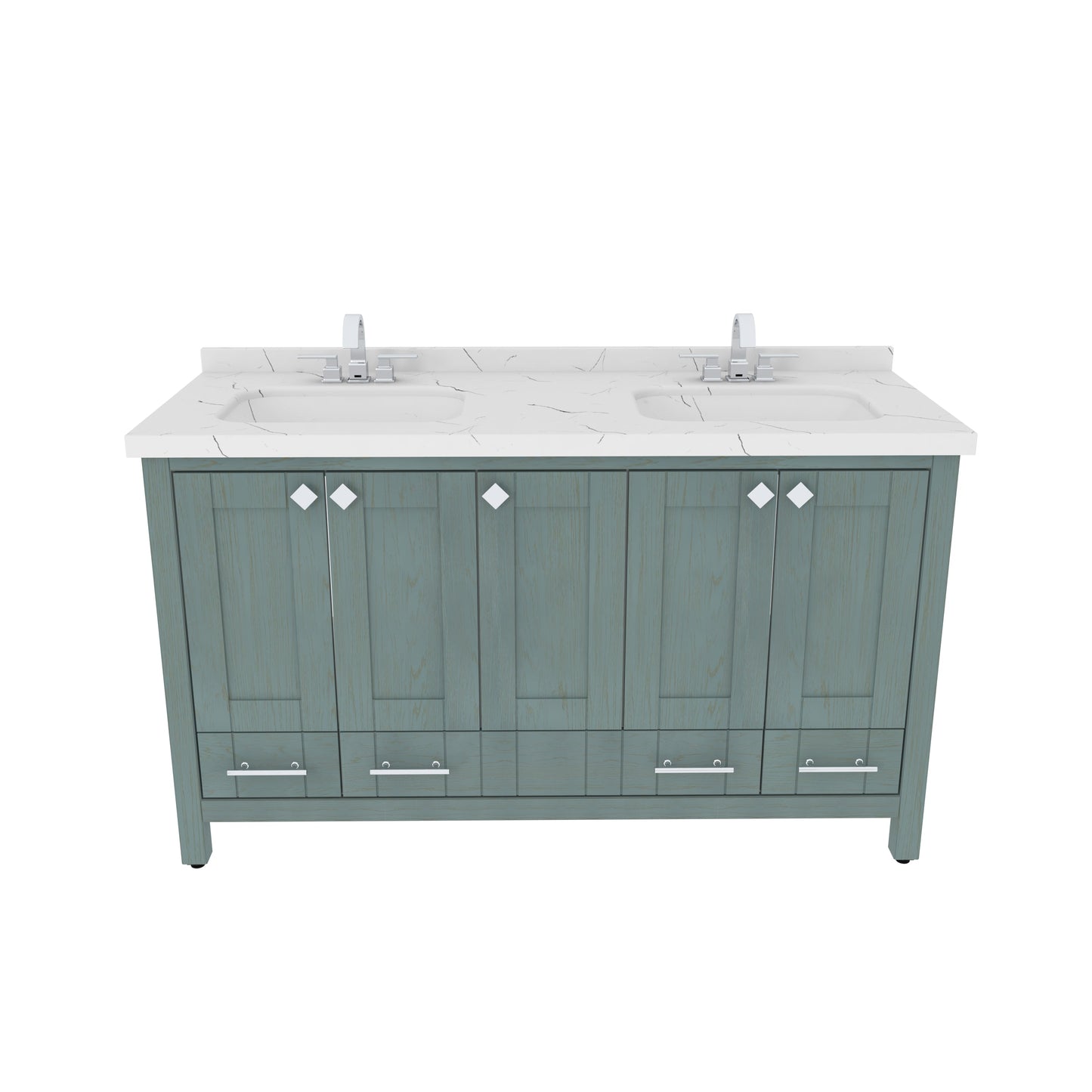 Bathroom Vanity Kardelen Bathroom Vanity-BV59SG01 Sea Green 157 X 68 X 110 by DECOROTIKA | Souqify