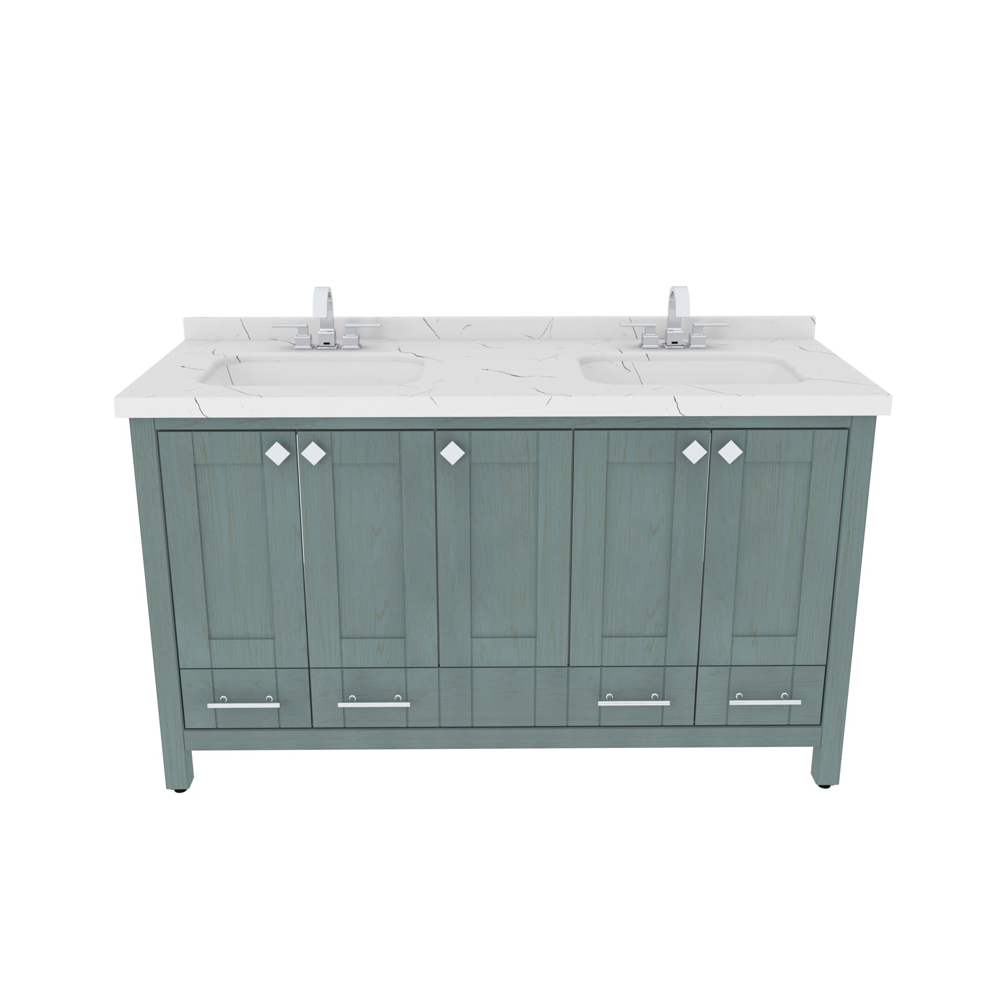 Bathroom Vanity Kardelen Bathroom Vanity-BV59SG01 Sea Green 157 X 68 X 110 by DECOROTIKA | Souqify