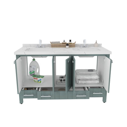 Bathroom Vanity Kardelen Bathroom Vanity-BV59SG01 Sea Green 157 X 68 X 110 by DECOROTIKA | Souqify