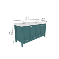 Bathroom Vanity Kardelen Bathroom Vanity-BV71SG01 Sea Green 187 X 68 X 110 by DECOROTIKA | Souqify