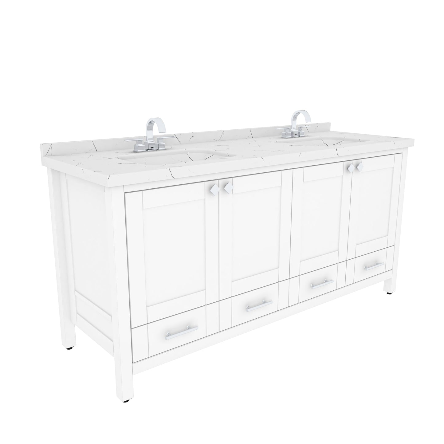 Bathroom Vanity Kardelen Bathroom Vanity-BV71WH01 White 187 X 68 X 110 by DECOROTIKA | Souqify
