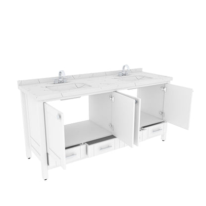 Bathroom Vanity Kardelen Bathroom Vanity-BV71WH01 White 187 X 68 X 110 by DECOROTIKA | Souqify