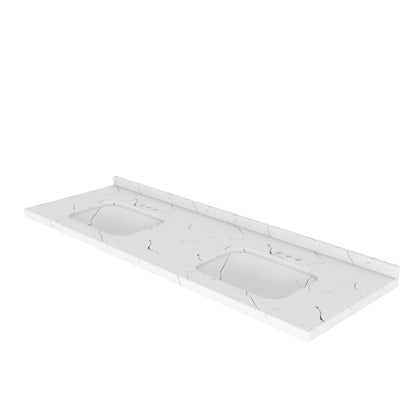 Bathroom Vanity Kardelen Bathroom Vanity-BV71WH01 White 187 X 68 X 110 by DECOROTIKA | Souqify