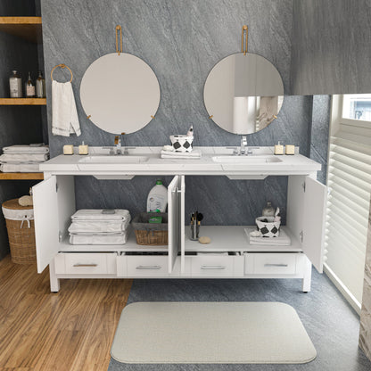 Bathroom Vanity Kardelen Bathroom Vanity-BV71WH01 White 187 X 68 X 110 by DECOROTIKA | Souqify