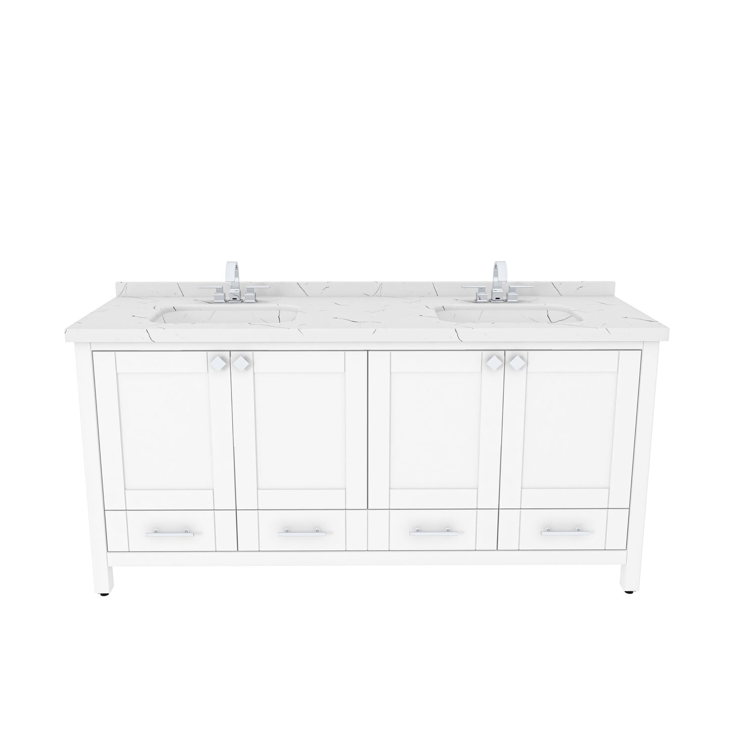Bathroom Vanity Kardelen Bathroom Vanity-BV71WH01 White 187 X 68 X 110 by DECOROTIKA | Souqify