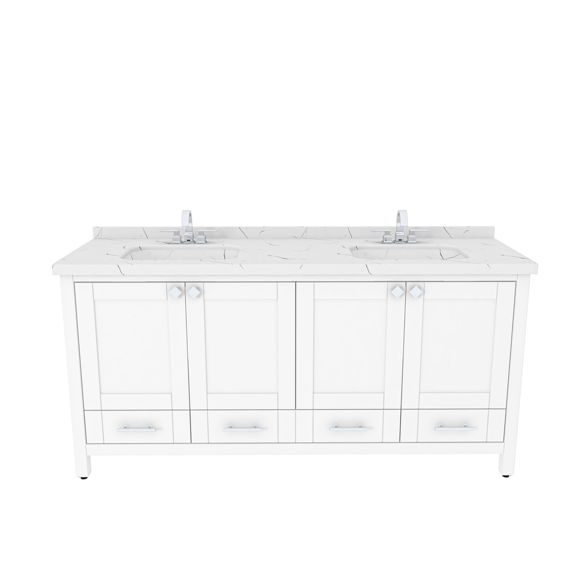 Bathroom Vanity Kardelen Bathroom Vanity-BV71WH01 White 187 X 68 X 110 by DECOROTIKA | Souqify