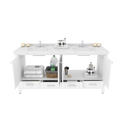 Bathroom Vanity Kardelen Bathroom Vanity-BV71WH01 White 187 X 68 X 110 by DECOROTIKA | Souqify