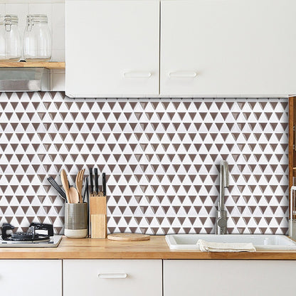 Beige and White Triangle Vinyl Tile T80560 by Vivid Tiles | Souqify