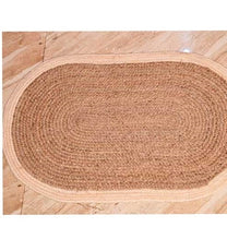 BJ-M-013 Door Mat Natural Golden & Bleach 60 x 90 cm by Banik Jute | Souqify