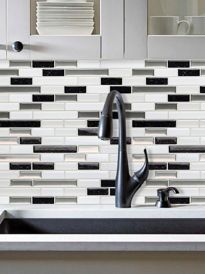 Black Strip Vinyl Wall Tile T80702 by Vivid Tiles | Souqify