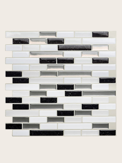 Black Strip Vinyl Wall Tile T80702 by Vivid Tiles | Souqify