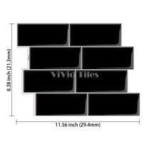 Black Subway Vinyl Tiles T80719L by Vivid Tiles | Souqify