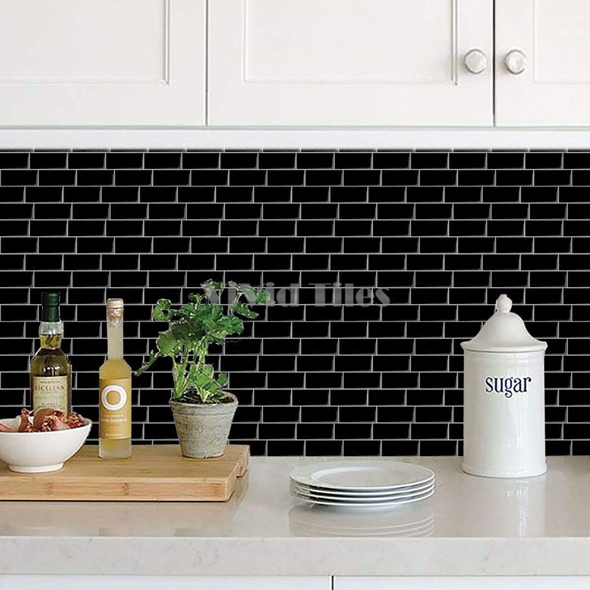 Black Subway Vinyl Tiles T80719L by Vivid Tiles | Souqify