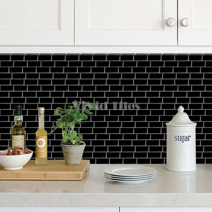 Black Subway Vinyl Tiles T80719L by Vivid Tiles | Souqify