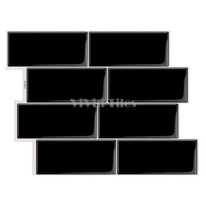 Black Subway Vinyl Tiles T80719L by Vivid Tiles | Souqify