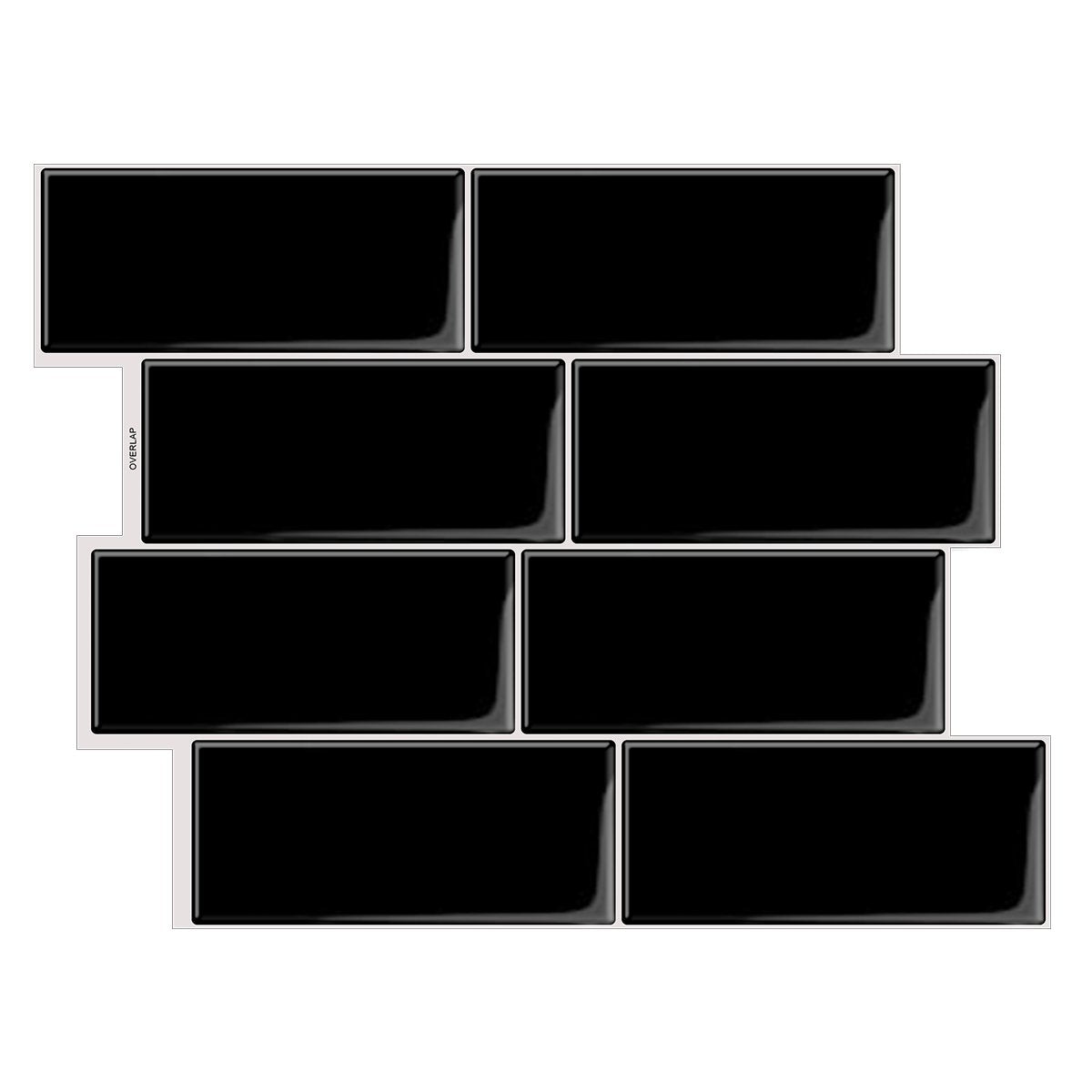 Black Subway Vinyl Tiles T80719L by Vivid Tiles | Souqify