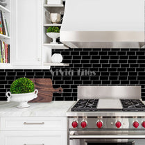 Black Subway Vinyl Tiles T80719L by Vivid Tiles | Souqify