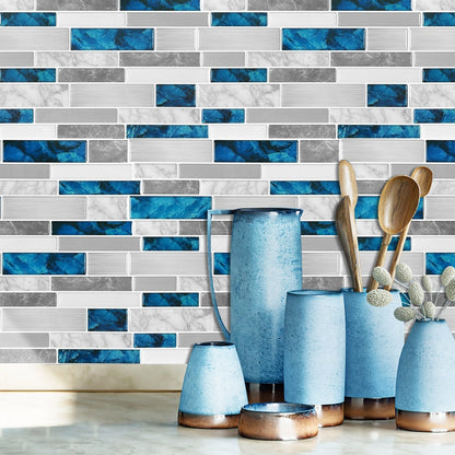 Blue Gray Strip Vinyl Tile T80122 by Vivid Tiles | Souqify