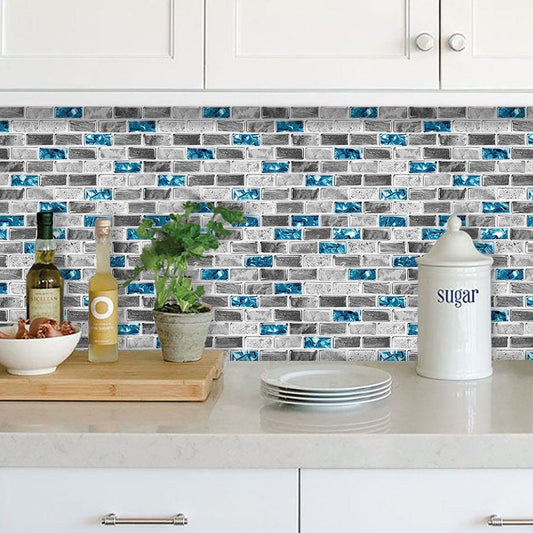 Blue Ice Crack Strip Vinyl Tile T80023 by Vivid Tiles | Souqify