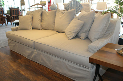 Beige sofa with multiple cushions in a room setting - Bodrum Collection Sofa – Elegance Meets Everyday Comfort | Vella Concept