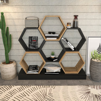 Bookshelf Cicek - Black, Oak-CCK43BC03 Black
Oak 135 X 35 X 19 by DECOROTIKA | Souqify