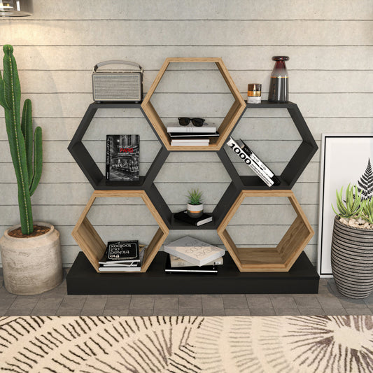 Bookshelf Cicek - Black, Oak-CCK43BC03 Black
Oak 135 X 35 X 19 by DECOROTIKA | Souqify