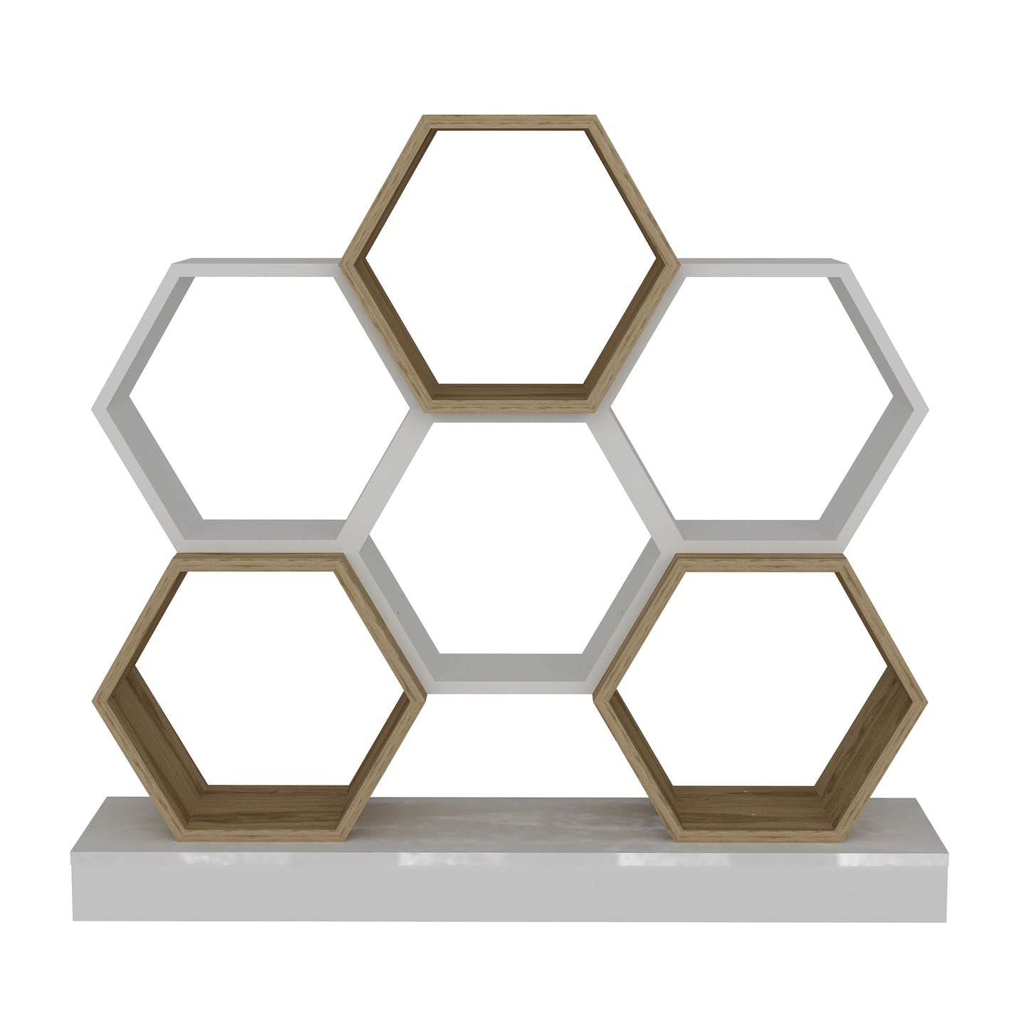 Bookshelf Cicek - White, Oak-CCK43BC02 White
Oak 135 X 35 X 19 by DECOROTIKA | Souqify
