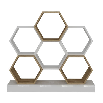 Bookshelf Cicek - White, Oak-CCK43BC02 White
Oak 135 X 35 X 19 by DECOROTIKA | Souqify