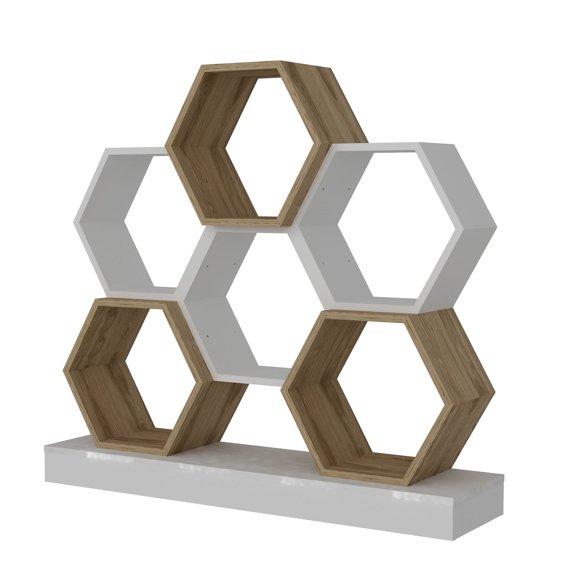 Bookshelf Cicek - White, Oak-CCK43BC02 White
Oak 135 X 35 X 19 by DECOROTIKA | Souqify