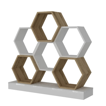 Bookshelf Cicek - White, Oak-CCK43BC02 White
Oak 135 X 35 X 19 by DECOROTIKA | Souqify