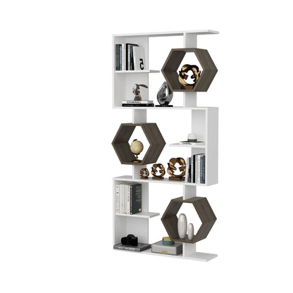 Bookshelf Darla - White, Walnut-DRLA67BC02 White
Walnut 105 X 32 X 30 by DECOROTIKA | Souqify