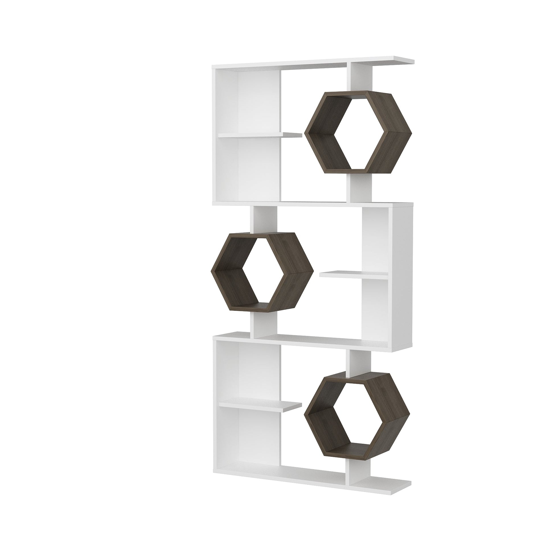 Bookshelf Darla - White, Walnut-DRLA67BC02 White
Walnut 105 X 32 X 30 by DECOROTIKA | Souqify